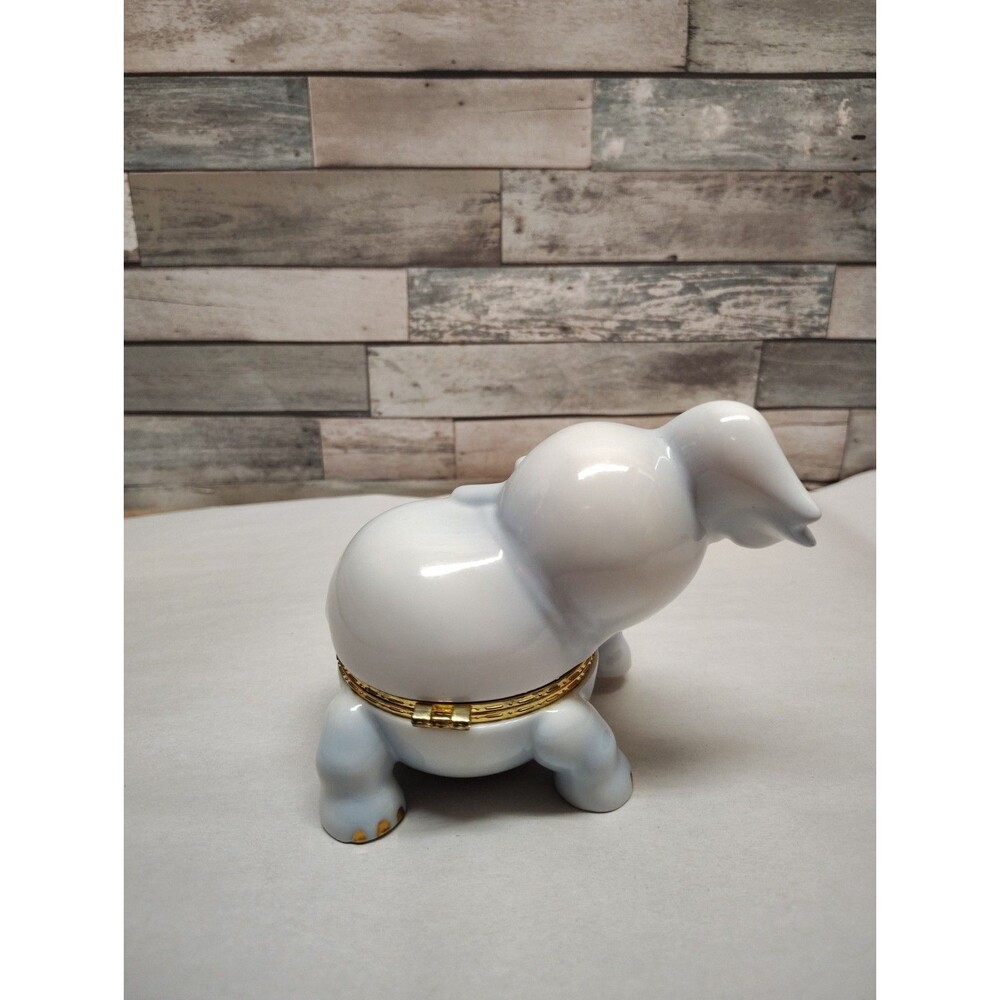 Elephant Music Box Bradford Exchange Kismet Little Lucky Animoges Works - Picture 2 of 9